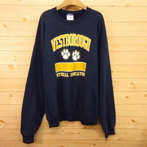 ◎希少 90s！WESTBOROUGH / JERZEES製 メキシコ製◆スウェット トレーナー ヴィンテージ カレッジ◆メンズ 紺 XLサイズ◆A2814