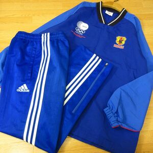 ◎良品！L 上下セット！adidas アディダス 日本代表 キリン◆ユニフォーム ジャージ ピステジャケット&パンツ◆メンズ 青◆B2883