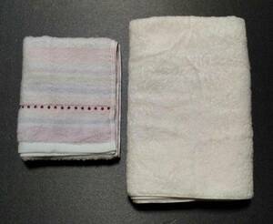 [即決・未使用品] 今治タオル タオルセット ピンク・ホワイト 2枚組 ギフトセット バスタオル