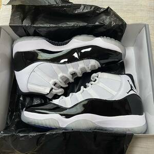 NIKE AIR JORDAN 11 RETRO Concord US9.5 27.5 2018 ナイキ エアジョーダン11レトロ コンコルド バッシュ スニーカー 378037-100