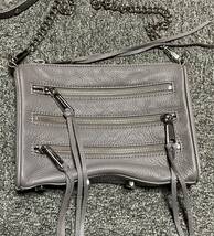 Rebecca Minkoff★レベッカ・ミンコフ★本革レザー★ジップアップ★ショルダーバッグ★斜めがけバッグ★ポシェット★ライトグレー_画像2