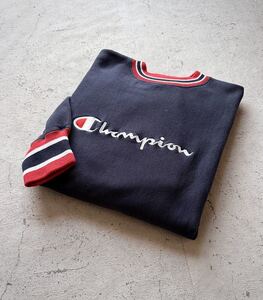 90s USA製 “ CHAMPION ” RIB-LINE REVERSE WEAVE VINTAGE アメリカ製 チャンピオン リブライン リバースウィーブ ビッグロゴ ビンテージ