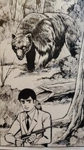 W005 桑田次郎 暗闇の眼 直筆原稿 SFホラーの傑作！ 3ページ 大熊や鳥までダンに襲い掛かる！_画像1