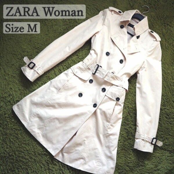 美品☆これからの通勤・通学に最適☆ZARA Woman ロングトレンチコート