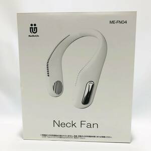 ☆5985☆首かけ扇風機 neck fan me-fn04 ホワイト 携帯 コンパクト 扇風機 持ち運び ホワイト 首かけ 充電※未使用品 