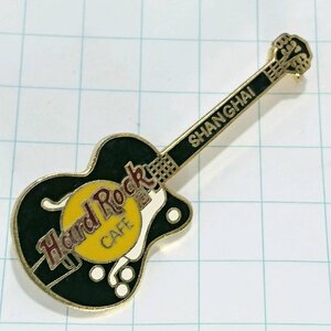 送料無料)Hard Rock Cafe セミアコギター 黒 ハードロックカフェ ピンバッジ PINS ブローチ ピンズ A20097