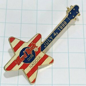 送料無料)Hard Rock Cafe 星条旗 星 ギター ハードロックカフェ ピンバッジ PINS ブローチ ピンズ A20098