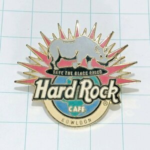 送料無料)Hard Rock Cafe クロサイを救え ハードロックカフェ ピンバッジ PINS ブローチ ピンズ A20095