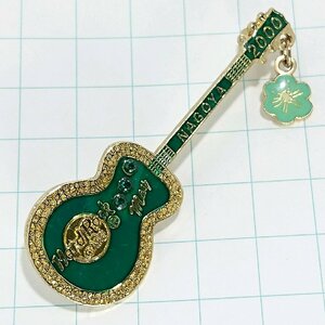 送料無料)Hard Rock Cafe キラキラ ギター 緑 ハードロックカフェ ピンバッジ PINS ブローチ ピンズ A20269