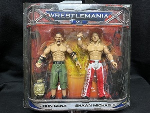 JAKKS：WWE WRESTLEMANIA 23 2PACK SERIES 3 ジョン・シナ＆ショーン・マイケルズ w/ベルト （未開封品）