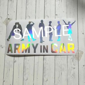 車用ステッカー ARMY in CAR brs