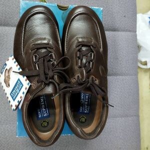 26.5 original leather domestic mei car made soft spo tsu Town shoes burnt tea 