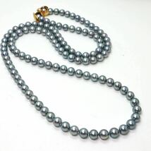 3WAY!!《K18アコヤ本真珠ロングネックレス》N 7.0-7.5mm珠 68.0g 86cm pearl necklace jewelry ジュエリー EC0/ED0_画像6