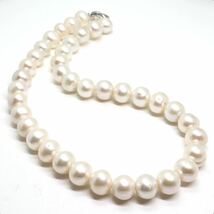 《淡水パールネックレス》N 11.0-12.5mm珠 89.4g 43cm pearl necklace ジュエリー jewelry EA2/EB7_画像4