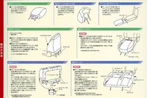 トヨタ H23.6～R3.3 型式：ZVW41W プリウスα 5人乗り 専用 合成皮革レザー調シートカバー 車1台分フルセット ブラックレザー/黒ステッチ_画像5