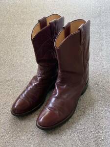 ヴィンテージ Justin ジャスティン ブーツ サイズ 8.5B チェリーレッド ウエスタン ブーツ ペコス ブーツ western boots