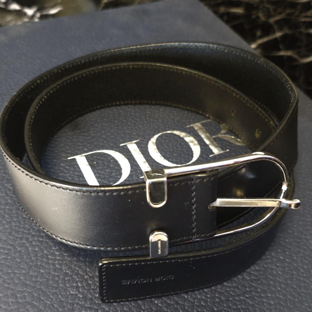 Dior HOMME D Buckle Belt ディオールオム ベルト シルバー バックル