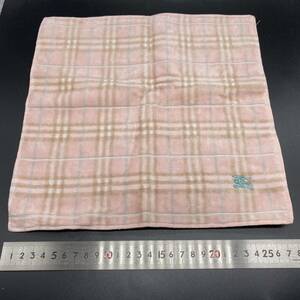 BURBERRY バーバリー　タオルハンカチ　ライトピンク　ブラウン　チェック　no.29