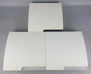 J31AD10 SONY PS3 本体 3台 まとめ CECH-3000A CECH-2500A ホワイト ソニー プレステ3 プレイステーション PlayStation3 