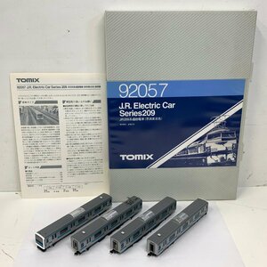 Nゲージ② TOMIX 92057 JR209系 通勤電車（京浜東北色） 4両＜モーター回転・ライト点灯確認＞トミックス 鉄道模型 □