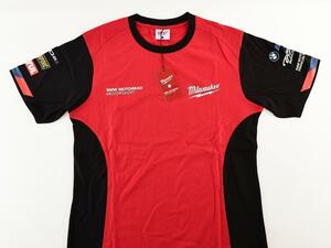 Milwaukee BMW Motorsport Tシャツ 赤黒【L】　BMW Motorrad Motorsport 