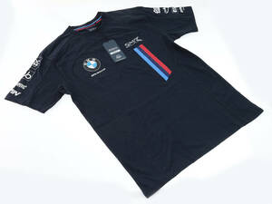 【BMW motorrad】World Super Bike オフィシャル紺色Tシャツ 【M】希少　綿 （検：WSBK motoGP Super Bike BMW S1000RR TOM SYKES ）