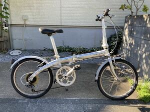 ダホン ルート DAHON Route シルバーポリッシュ色 外装6段変速 アルミフレーム Vブレーキ ドロヨケ付 折り畳み自転車【手渡し限定 越谷市】