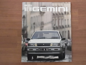 ISUZU GEMINI いすゞ ジェミニ 2代目 JT150型 C/C.T/T.D/D,irmscher カタログ 39ページ、価格表 1987年 