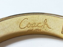 COACH コーチ ブレスレット オプアート バングル ホワイト ゴールド_画像5