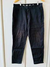 H5591cL Dickies ディッキーズ サイズL ワークパンツ クロップドパンツ アンクル丈 ブラック 黒 メンズ カジュアル USED 古着 ストリート_画像1