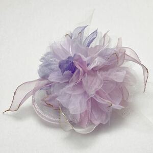  corsage 11T1104 purple ribbon * lame * race attaching 