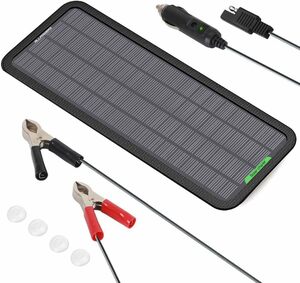 ソーラーバッテリーチャージャー 太陽光エコ発電 薄型軽量 メンテナンス テリーへの補充電 ソ ALLPOWERS 10