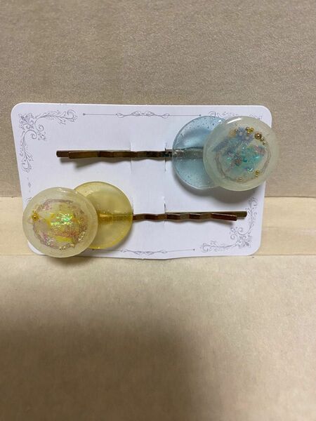 ヘアピン　２個セット　ハンドメイド レジン 