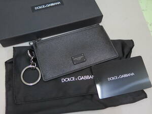△★美品 DOLCE&GABBANA ドルチェ＆ガッバーナ キーリング付カード/コインケース 