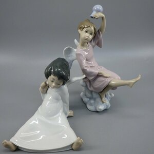 1円～ Lladro リヤドロ #4962『天使の考え事（えーと、それは）』 #6148『Summer Angel』 計2点 フィギュリン 65-2270275【O商品】