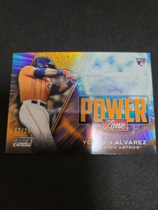 2020 Topps Stadium Club Chrome PZ-24 Yordan Alvarez Power Zone Orange /25 RC