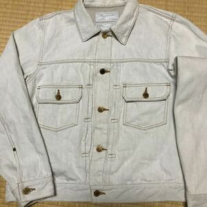 GANRYU ガンリユウ　デニム　ジャケット M ゴールドボタン　ステッチワーク　ブリーチアウト　COMME des GARCONS コムデギャルソン　美品