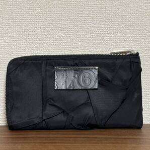 新品 MM6 メゾンマルジェラ L字ファスナー 長財布 薄型 ブラック