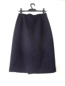  new goods * is na emo li tweed skirt navy blue 38 *46200 jpy 