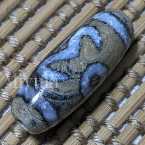 御幸天珠 AZ07945 馬蹄痕 如意二眼天珠 31x12mm 二眼大鵬鳥天珠 大鵬鳥天珠 二眼如意天珠 二眼天珠 2眼天珠 如意天珠