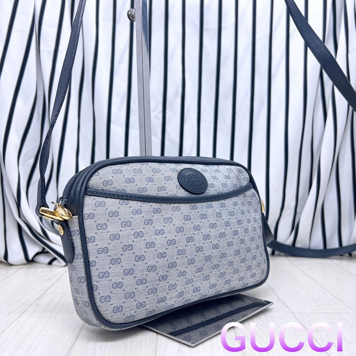 超美品】GUCCI オールドグッチPVC斜めがけショルダーバッグ-