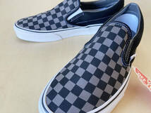  28cm スリッポン チェッカーボード VANS SLIP-ON BLACK/PEWTER/CHECKERBOARD US10/28cm VN000EYEBPJ_画像2