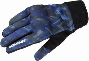 コミネ (KOMINE) バイク用 プロテクトライディングメッシュグローブ Plaid Navy XL GK-233 1231 春夏秋向け メッシュ素材