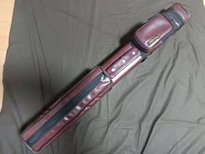  billiards cue case mezuMEZZ 2x3 2 bat 3 shaft Brown tea color 