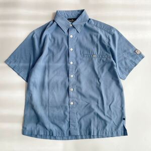  McDonald's short sleeves shirt work shirt embroidery Logo old clothes blue 