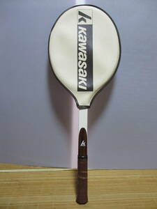 『vintage deadstock 新古品 kawasaki カワサキ』wood tennis racket H-NO.150 SUPER WREATH 