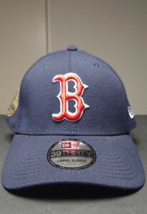 【未使用 】NEW ERA 39THIRTY Boston Red Sox 2018年 ワールドシリーズチャンピオンパッチ付き L/XL (60.6〜63.5cm)レッドソックス 