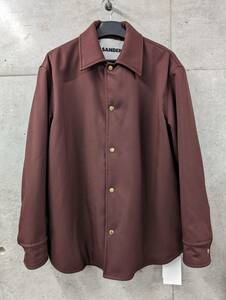 未使用 ジルサンダー JIL SANDER OUTER SHIRT 01 PD ダークブラウン J21BN0039-J70001 シャツジャケット コーチジャケット アウターシャツ