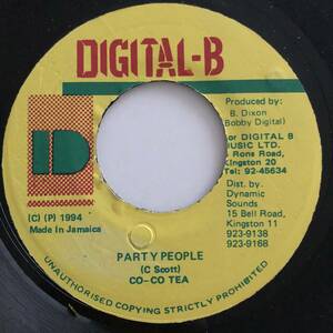 ☆試聴 / COCOA TEA / PARTY PEOPLE /Billy Jean Riddim/DIGITAL-B/Reggae/Dancehall/'94/big hit !!/7inch/876