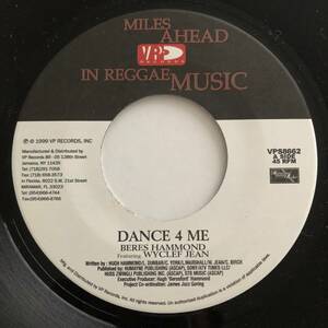 ☆試聴 / BERES HAMMOND Featuring WYCLEF JEAN / DANCE 4 ME /VP Records/Reggae/Dancehall/'99/big hit !!/7inch/881